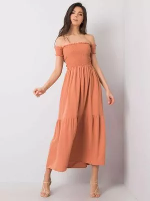 Rochie de zi stil spaniol portocaliu - rochii de zi