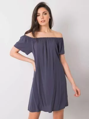 Rochie de zi stil spaniol bleumarin - rochii de zi