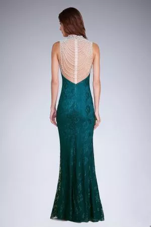 Rochie de seara lunga verde Alexandra - rochii de seara