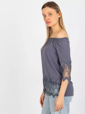 Bluza dama stil spaniol gri - bluze