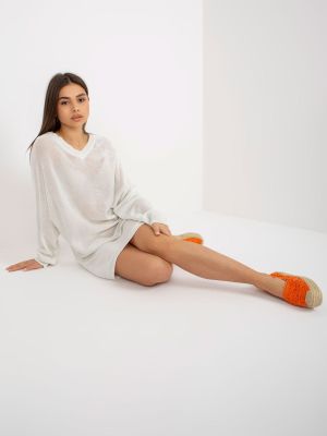 Pulover dama tricotat alb - pulovere