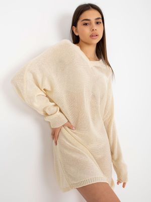 Pulover dama tricotat bej - pulovere