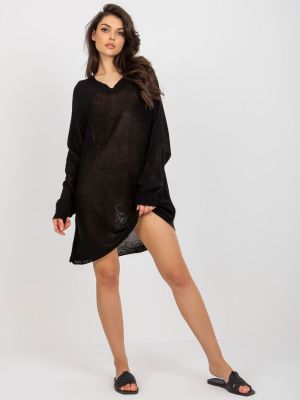 Pulover dama tricotat negru - pulovere