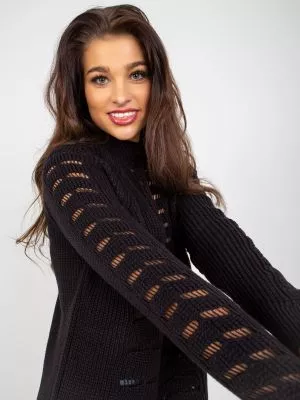Pulover dama supradimensionata negru - pulovere