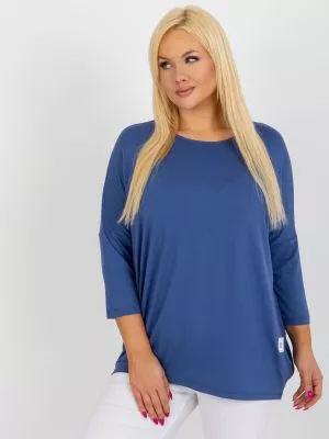 Bluza dama basic albastru - bluze