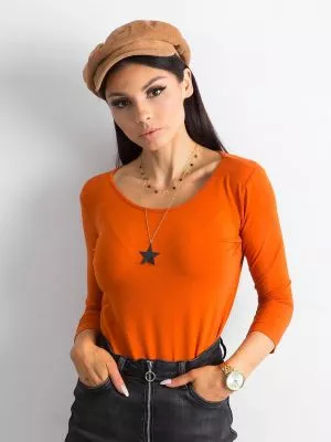 Bluza dama basic portocaliu - bluze