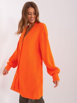 Cardigan dama portocaliu - cardigane
