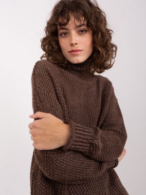 Pulover dama cu guler maro - pulovere