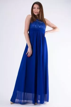 Rochie de seara lunga albastru Zoey - rochii de seara
