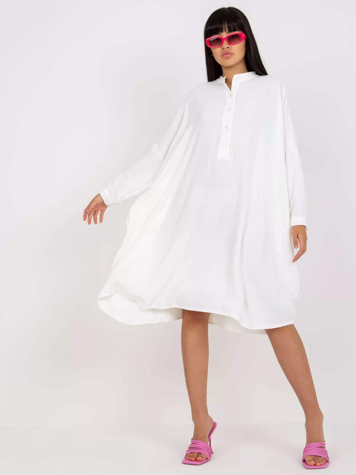 Rochie de zi casual alb - rochii de zi