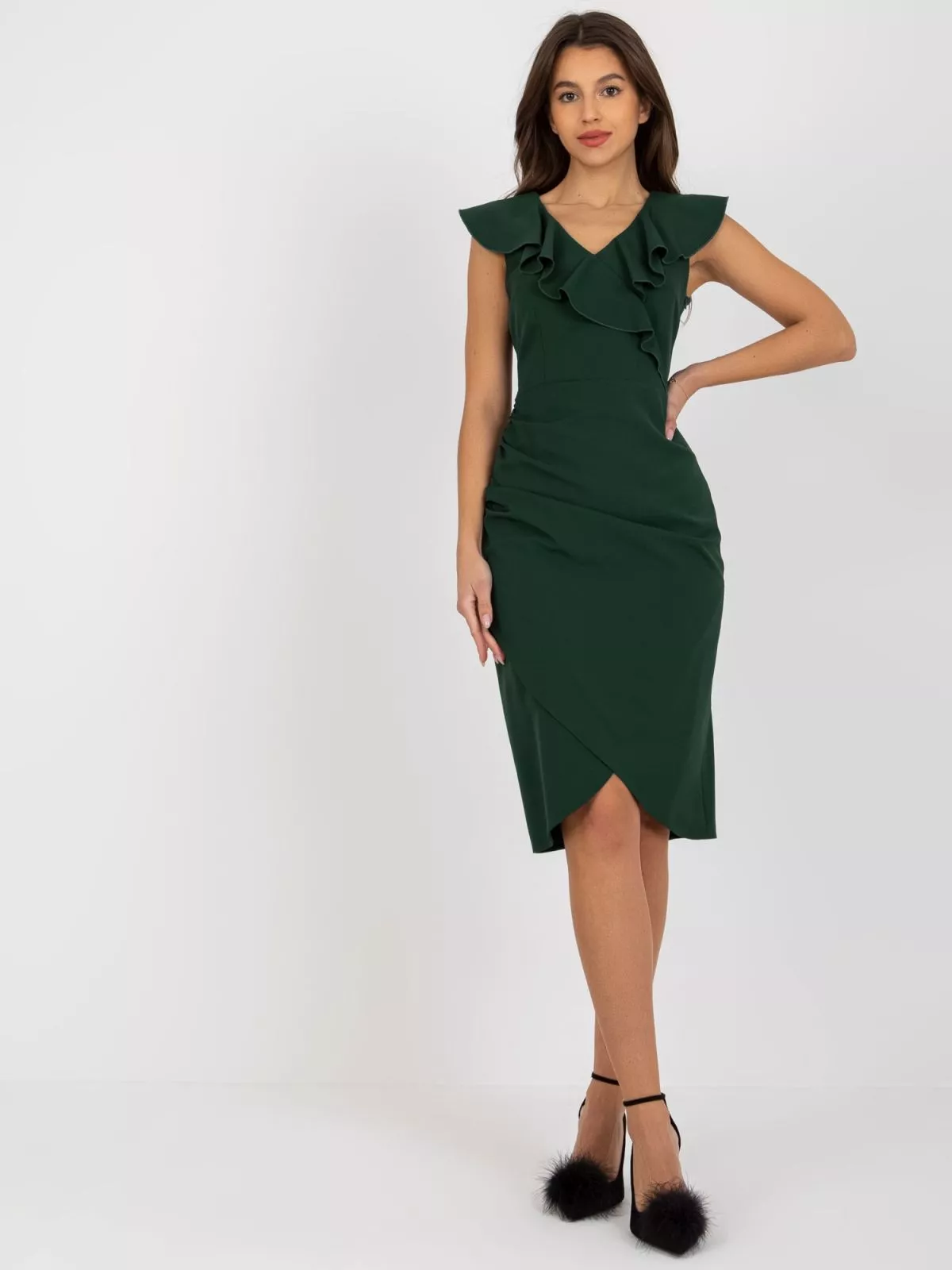 Rochie de cocktail verde Melanie - rochii de ocazie
