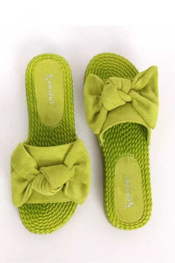 Papuci dama verde Inello - papuci dama