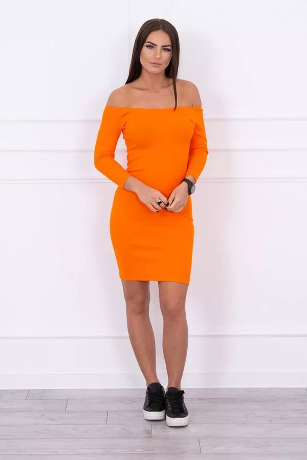Rochie de zi portocaliu - rochii de zi