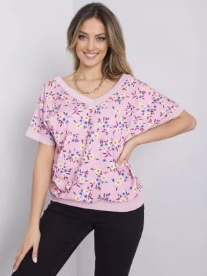 Bluza dama cu imprimeu roz - bluze