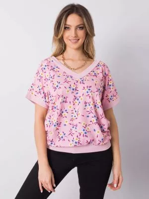 Bluza dama cu imprimeu roz - bluze