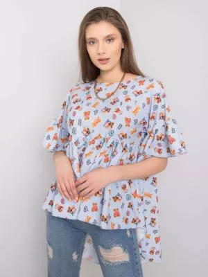 Bluza dama cu imprimeu albastru - bluze