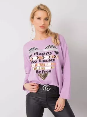 Bluza dama cu imprimeu violet - bluze