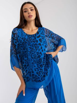 Bluza dama cu imprimeu albastru - bluze