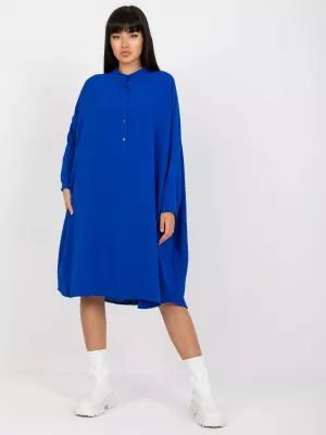Rochie de zi supradimensionata albastru - rochii de zi