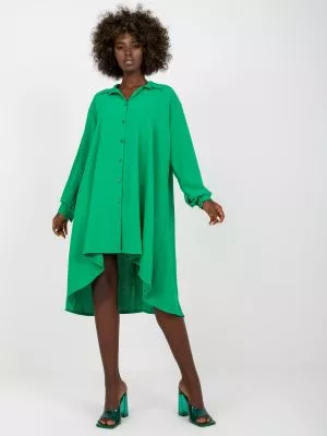 Rochie tip camasa verde - rochii de zi
