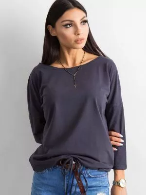 Bluza dama basic gri - bluze