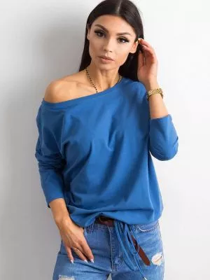 Bluza dama basic albastru - bluze