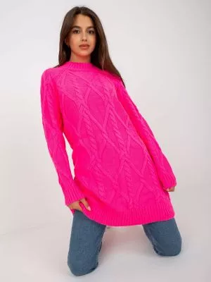 Pulover dama tricotat roz - pulovere