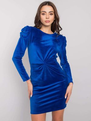 Rochie de zi bodycon din catifea albastru - rochii de zi