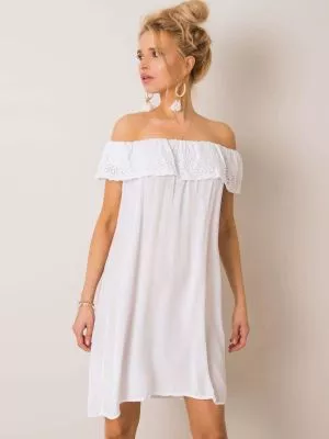 Rochie de zi stil spaniol alb - rochii de zi