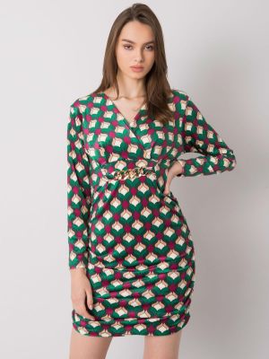 Rochie de zi bodycon din catifea verde - rochii de zi
