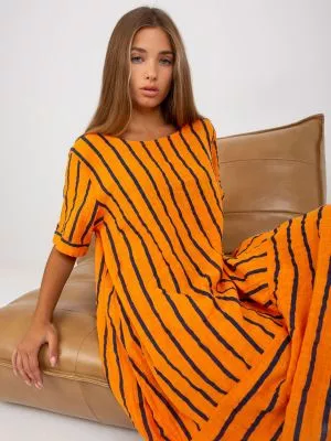 Rochie de zi casual portocaliu - rochii de zi