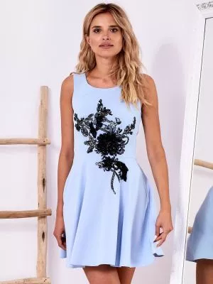 Rochie de cocktail albastru Caroline - rochii de ocazie