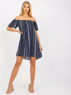 Rochie de zi stil spaniol bleumarin - rochii de zi