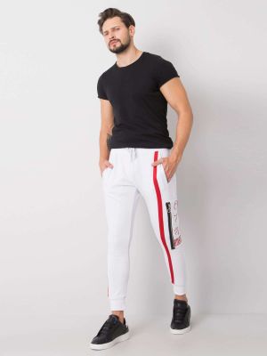Pantaloni trening barbati alb - pantaloni