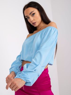 Bluza dama stil spaniol albastru - Bluze