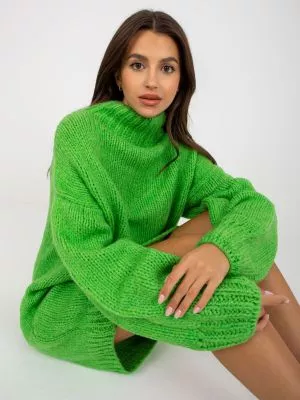 Pulover dama tricotat verde - pulovere