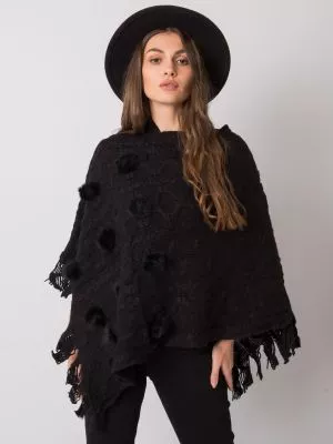 Poncho dama negru - pulovere