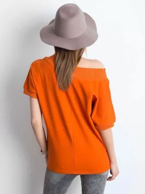 Bluza dama basic portocaliu - bluze