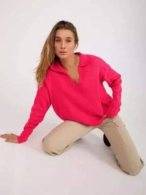 Pulover dama supradimensionata roz - pulovere