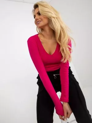 Bluza dama cu maneca lunga roz - bluze