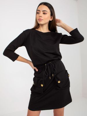 Rochie de zi casual negru - rochii de zi