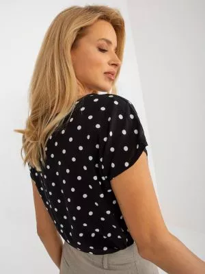 Bluza dama cu imprimeu negru - bluze