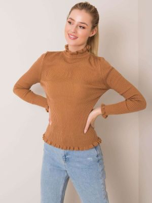 Pulover dama cu guler maro - pulovere