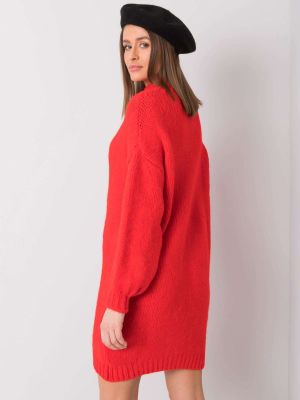 Pulover dama tricotat rosu - pulovere