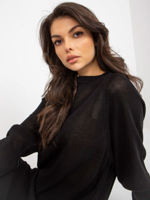 Pulover dama tricotat negru - pulovere