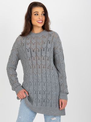 Pulover dama tricotat gri - pulovere