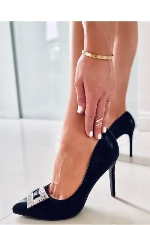 Pantofi cu toc negru Inello - pantofi cu toc