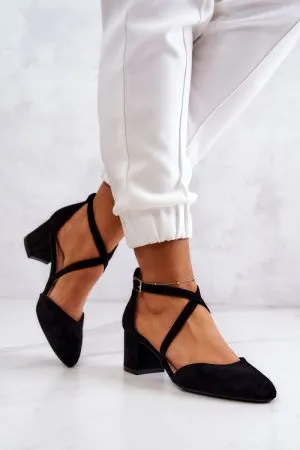 Pantofi cu toc negru Step in style - pantofi cu toc
