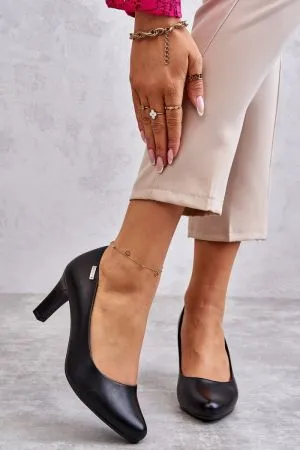 Pantofi cu toc negru Step in style - pantofi cu toc