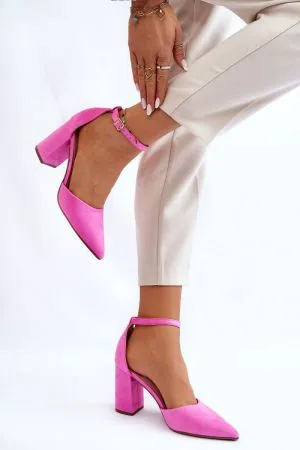 Pantofi cu toc roz Step in style - pantofi cu toc